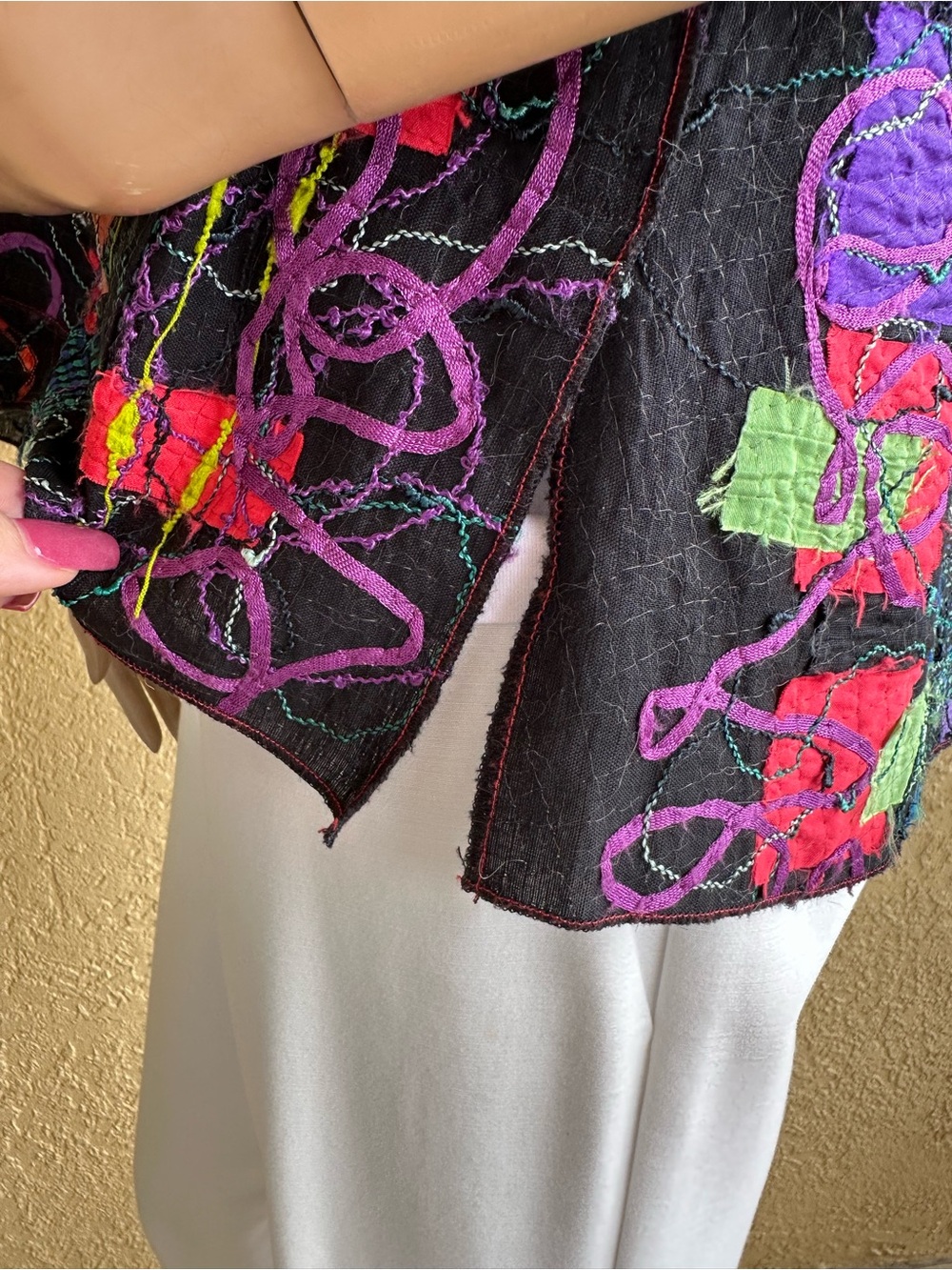 Diane Prekup colorful stitching design A frame vest - Picture 8 of 13